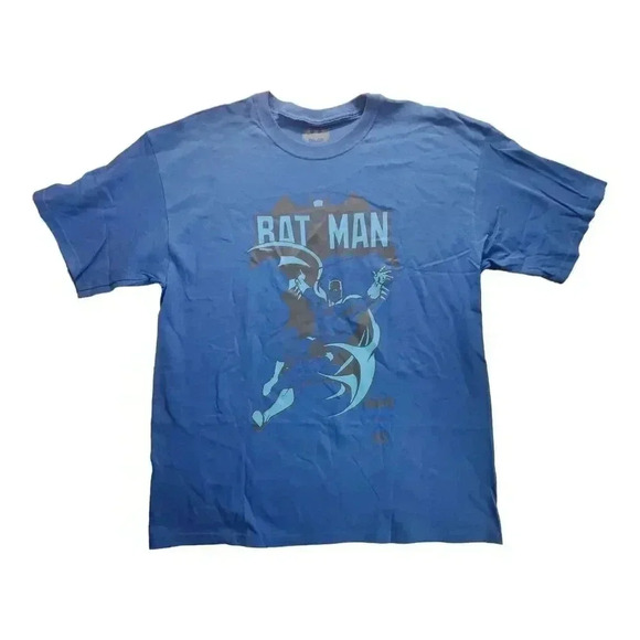 Mens Batman The Dark Knight Graphic T Shirt Blue Mens Size XL DC Comics - Picture 1 of 8